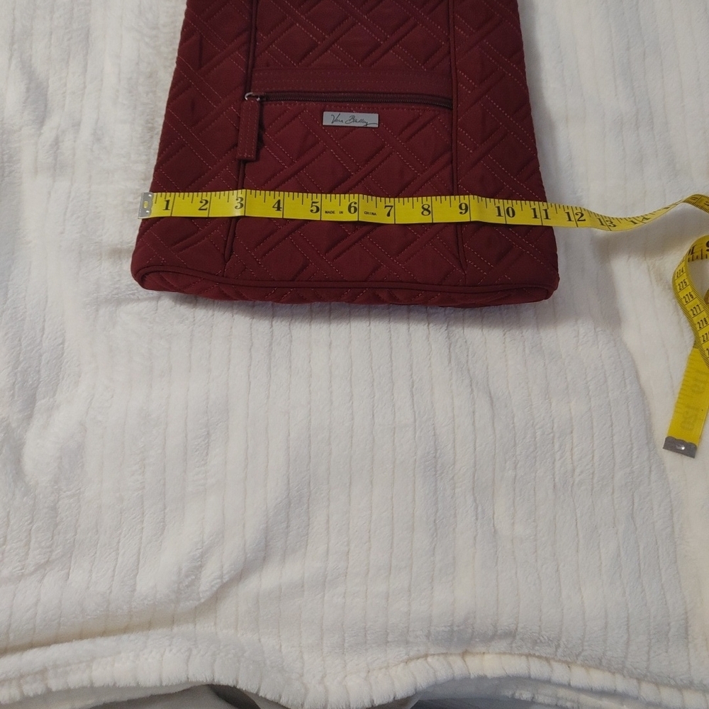 Quilted Burgundy Vera Bradley Shoulder Bag - Picture 2 of 8